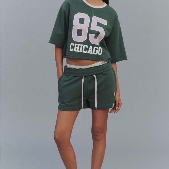 Anthropologie Pants - ☘️☘️ St Pats Sale Anthropologie Crop Top and Shorts Set Size Medium NWT